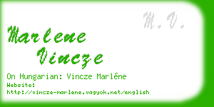 marlene vincze business card